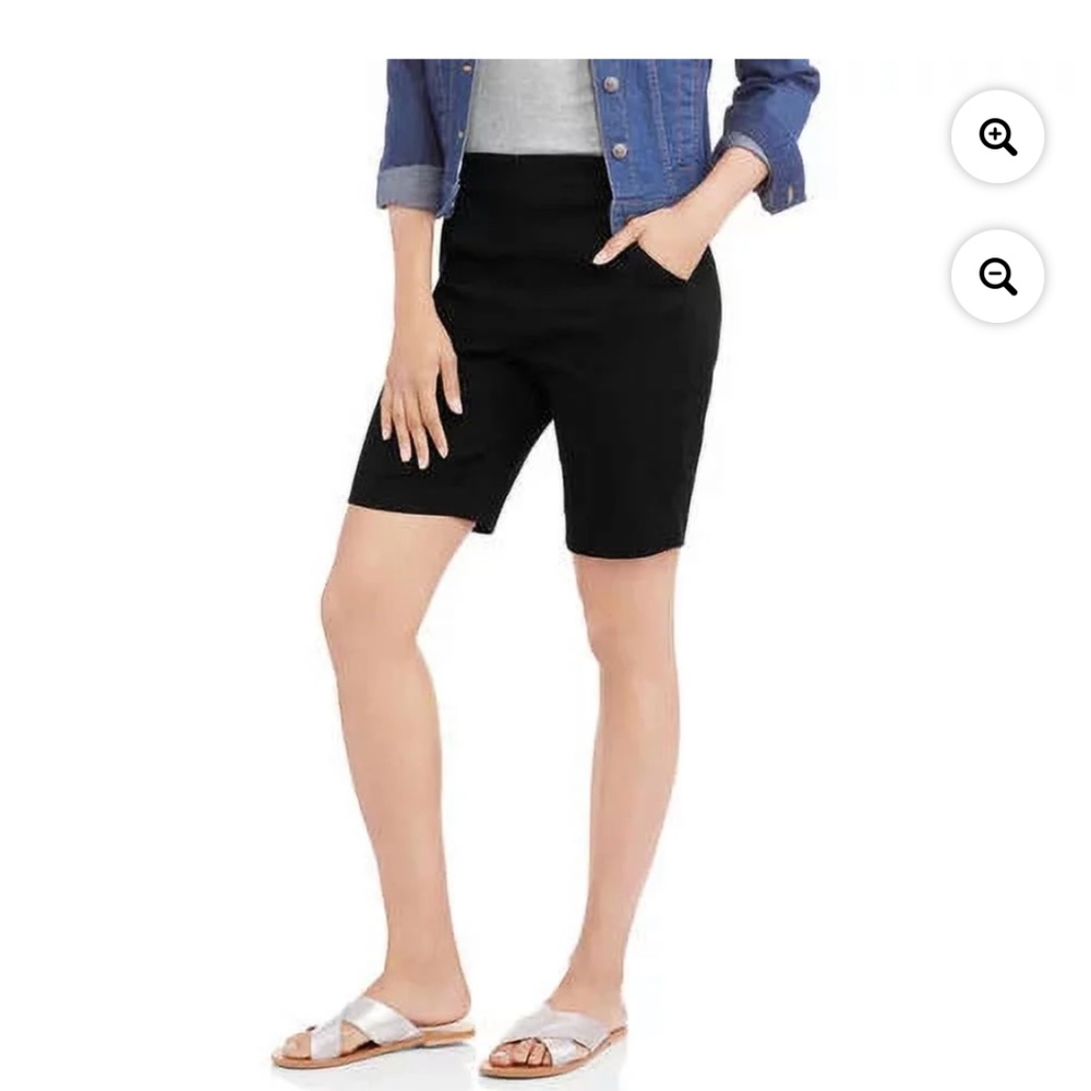 Realsize Women’s Black Stretch Pocket Shorts Size XXL NWT